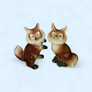 Cute Vintage Fox Salt And Pepper Set